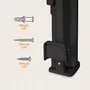 Poarta de siguranta, Lionelo, Thea, Cu suruburi, Textila, Retractabila, Mecanism dublu de blocare, Montaj universal, 95x140 cm, Conform cu standardul european de securitate EN1930, Negru - 15