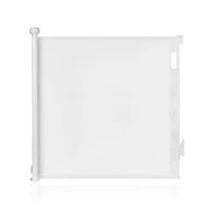 Poarta de siguranta, Lionelo, Thea, Textila, Ofera vizibilitate, Retractabila, Mecanism dublu de blocare, Montaj universal, 95x140 cm, Conform cu standardul european de securitate EN1930, Alb