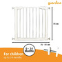 Poarta de siguranta pentru copii, 75-81 cm, extensibila, montare prin presiune, fara gaurire, metal, alb, Guardino 700010 - 10