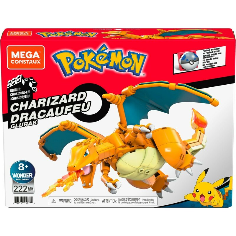 POKEMON MEGA CONSTRUX CHARIZARD DRACAUFEU GLURAK