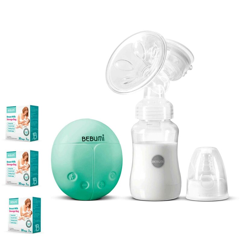 Bebumi - pompa de san electrica bs eco buburuza (green) + 90