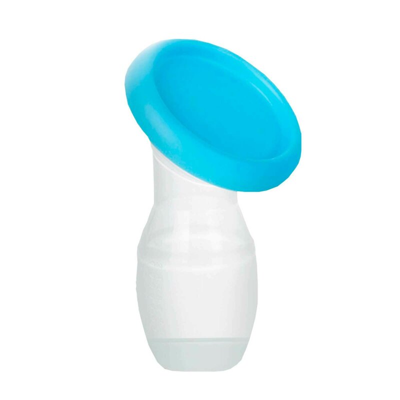 Bebumi - pompa de san manuala silicon (albastru)
