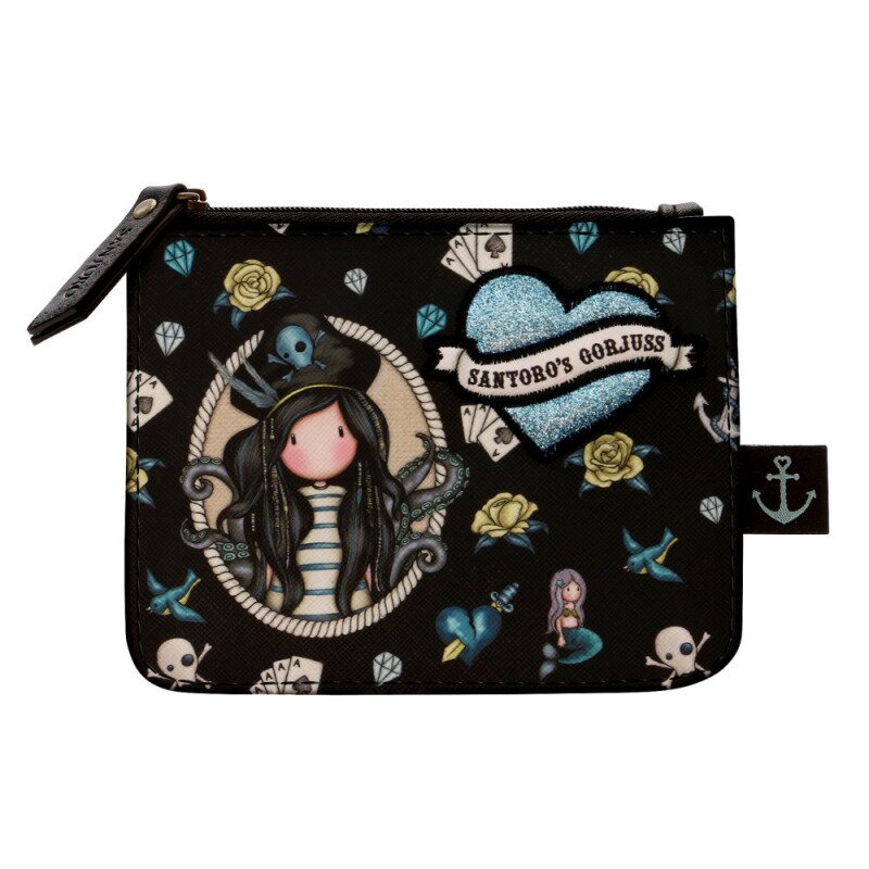 Portofel plat gorjuss black pearl