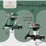 Premergator, Bebe Stars, 3 in 1, Cu panou interactiv, Cu sunete si lumini, Cu roti, Pana la 12 kg, Cu inaltime reglabila in 4 pozitii, 7-18 luni+, Conform cu EN1273:2020, EN71, CE, Grey - 6