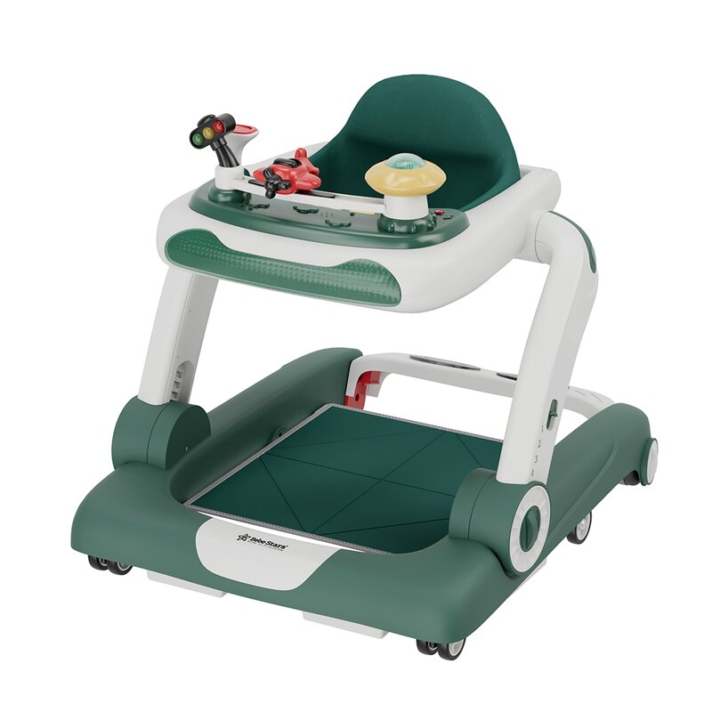 Premergator, Bebe Stars, 3 in 1, Cu panou interactiv, Cu sunete si lumini, Cu roti, Pana la 12 kg, Cu inaltime reglabila in 4 pozitii, 7-18 luni+, Conform cu EN1273:2020, EN71, CE, Pine