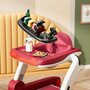 Premergator, Bebe Stars, 3 in 1, Cu panou interactiv, Cu sunete si lumini, Cu roti, Pana la 12 kg, Cu inaltime reglabila in 4 pozitii, 7-18 luni+, Conform cu EN1273:2020, EN71, CE, Red - 5