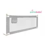 Protectie laterala pat, Primabobo,Classic, 140 cm, Inaltime reglabila 73-92 cm, Cu plasa respirabila, Prevazuta cu un buzunar, Gri - 2