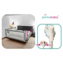 Protectie laterala pat, Primabobo,Classic, 140 cm, Inaltime reglabila 73-92 cm, Cu plasa respirabila, Prevazuta cu un buzunar, Gri - 4