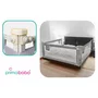 Protectie laterala pat, Primabobo,Classic, 140 cm, Inaltime reglabila 73-92 cm, Cu plasa respirabila, Prevazuta cu un buzunar, Gri - 5