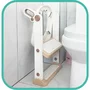 Reductor cu scarita, Primabobo, Pentru toaleta, Potrivit pentru toaletele rotunde, Scaun din spuma, Inaltime intre 44-48.5 cm, Rezistent, Alb/Auriu - 9