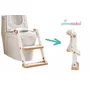 Reductor cu scarita, Primabobo, Pentru toaleta, Potrivit pentru toaletele rotunde, Scaun din spuma, Inaltime intre 44-48.5 cm, Rezistent, Alb/Auriu - 6