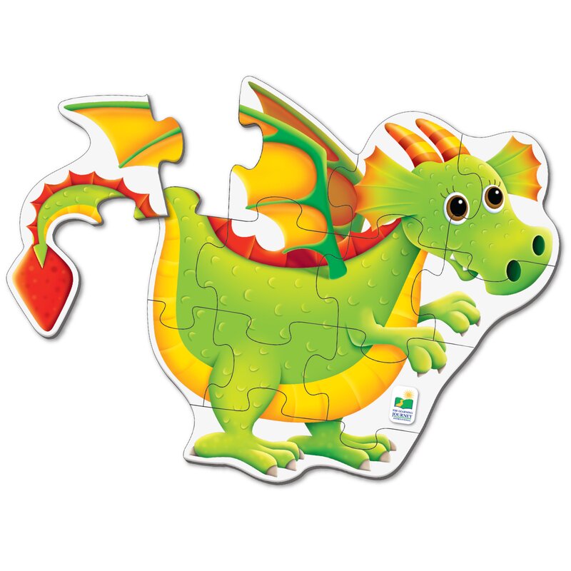 The learning journey - puzzle de podea dragon puzzle copii, piese 12