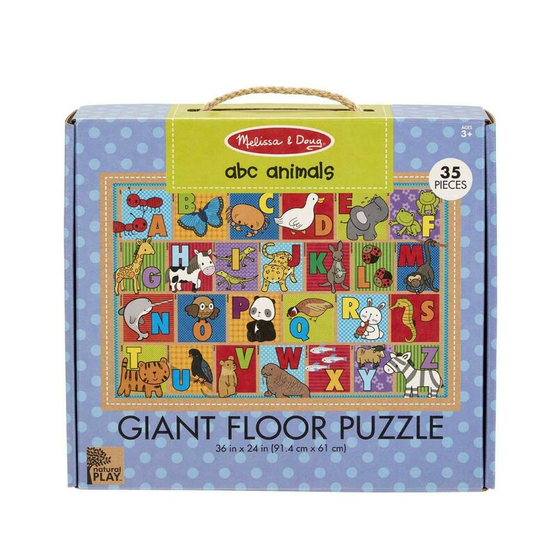Melissa & Doug – Puzzle de podea Alfabetul Animalelor Puzzle Copii, pcs 35 Jucarii & Cadouri