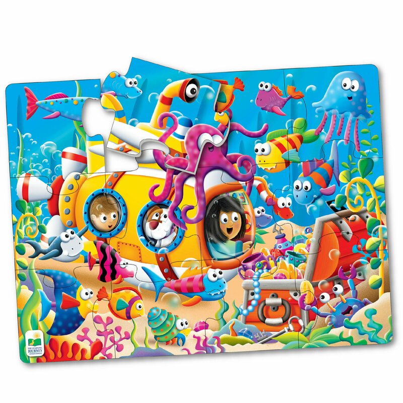 The learning journey - puzzle de podea prietenii oceanului puzzle copii, piese 12