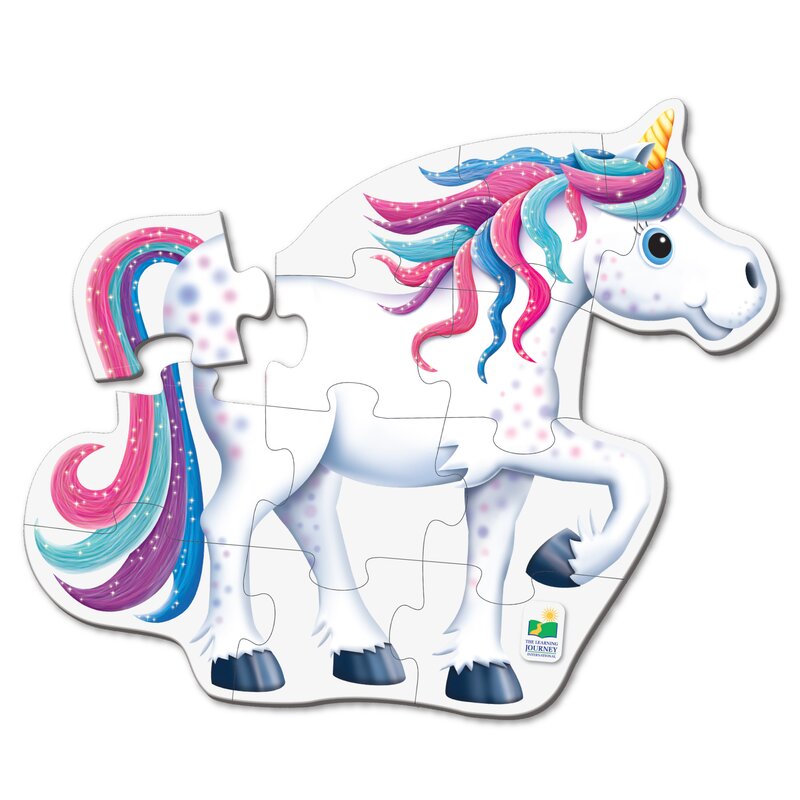 The learning journey - puzzle de podea unicorn puzzle copii, piese 12