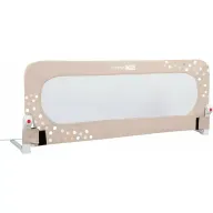 Protectie laterala pat, FreeON, Pentru bebe, Rabatabila, Instalare usoara, Dimensiune 135 x 57 cm, Little Dots, Conform cu standardul european BS7972:2001+A12009, Beige