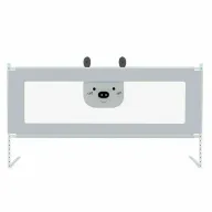 Bariera protectie pat, Primabobo, Bears, XXL, Culisanta, Cu inaltime reglabila 68-98 cm, 140 cm, Gri