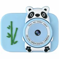 Camera digitala pentru copii, Free2Play, Cu doua camere si husa de protectie, Panda