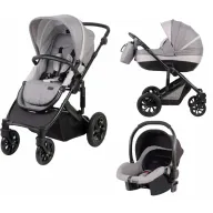 Carucior 3 in 1, FreeON, Trio Comfort, Cu cadru din aluminiu, Reversibil, Grey