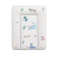 Saltea de infasat, Ceba Baby moale cu dinozauri, Fara ftalati, 70 x 50 cm, Multicolor