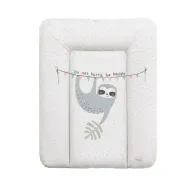Saltea de infasat, Ceba Baby moale lenesul Candy Andy, Fara ftalati, 70 x 50 cm, Alb/Gri