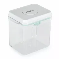 Recipient depozitare lapte praf, Feedo, 1700 ml, Capac etans, Din plastic, Fara BPA, Turcoaz