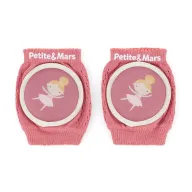 Genunchiere cu pernute, Petite&Mars, Cu elastic, Material respirabil, Stratul antiderapant, 13x10 cm, 6 luni+, Roz