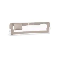 Protectie laterala pat, Lionelo, Eva, Cu buzunar accesorii, 150x35 cm, Conform cu standardul european de securitate BS7072, Bej