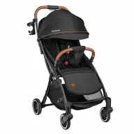 Carucior sport, Lionelo, Julie One, De la nastere, Greutate redusa, Cu accesorii, Cadru din aluminiu, 0-22 kg, Pliere compacta pentru avion, Conform cu standardele europene de securitate EN1888-1 si EN1888-2, Negru