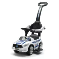 Masinuta de impins, Baby Mix, Police, Cu maner de impins detasabil, Cu protectii laterale, Cu melodii si claxon, Cu suport jucarii sub sezut