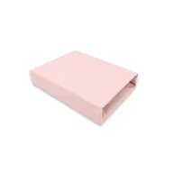 Cearceaf cu elastic, MimiNu, Pentru patut leagan sau patut co-sleeper, Dimensiune 90x40 cm, Din bumbac certificat Oeko Tex Standard 100, Colectia Royal, Powder Pink