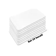 Set 10 scutece tetra, MimiNu, Din bumbac, Refolosibile, Cu multiple intrebuintari, Dimensiune 70x80 cm, Din bumbac certificat Oeko Tex Standard 100, Alb