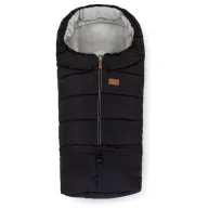 Black Friday - Reduceri Sac de iarna, Petite&Mars, Jibot, Pentru carucior, landou sau scaun auto, 100x48 cm, Impermeabil, Cu elemente reflectorizante, Extensibil, 3 in 1, Black Promotie