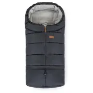 Sac de iarna, Petite&Mars, Jibot, Pentru carucior, landou sau scaun auto, 100x48 cm, Impermeabil, Cu elemente reflectorizante, Extensibil, 3 in 1, Charcoal Grey
