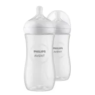 Biberon anticolici, Philips Avent, Natural Response, 330 ml, 3 luni+,  2 bucati, Alb
