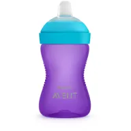 Canuta cu tetina de formare, Philips Avent,  Moale, 9 luni+, 300 ml, Violet