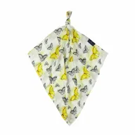 Qmini - Scutec refolosibil cu multiple intrebuintari, Din fibra de bambus, Dimensiune 75 x 75 cm, Butterflies