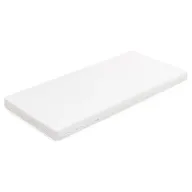 Saltea patut bebe, New Baby, Din spuma poliuretanica, Cu husa detasabila, Din bumbac, 90x40x5 cm, Alb