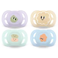 Set 2 suzete bebelusi, Philips Avent, Ultra Start, Ortodontice, Silicon moale, Senzatie naturala, Fara BPA, 80% materiale de origine vegetala, 0-6 luni, Mov/Portocaliu