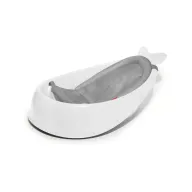 Cadita inteligenta, Skip Hop, Multifunctionala, Cu suport detasabil, Pentru 3 etape de crestere, 2 doua pozitii ergonomice, Antiderapanta, Fara PVC si ftalati, 0 luni+, 70 x 48 x 29 cm, Alb/Gri