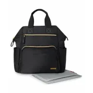 Black Friday - Reduceri Geanta pentru scutece, Skip Hop, Tip rucsac, Cu deschidere larga, Cu multiple buzunare, Curele reglabile, 36 x 37 x 16 cm, Negru Promotie