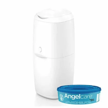 Cos ermetic pentru scutece, Angelcare, Classic, Capacitate de stocare pana la 38 de scutece + Rezerva pentru scutecele murdare, Tehnologie OdourSeal, Utilizare indelungata