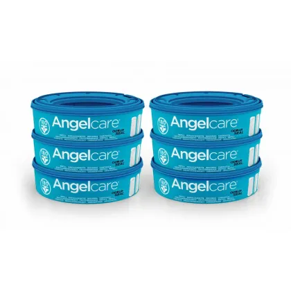 Rezerva pentru cos ermetic scutece murdare, Angelcare, Set 6 buc., Tehnologie OdourSeal, Utilizare indelungata de peste 5 luni, 7 straturi, Antibacterian