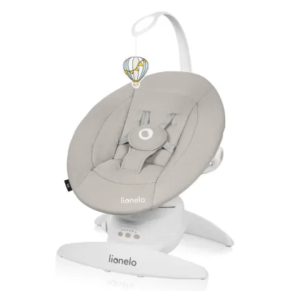 Balansoar, Lionelo, Iris, 2 in 1, Rotire 360 grade, Electric, Cu 3 moduri de leganare, Cu 5 trepte de viteza, Cu 3 pozitii de inclinare, 12 melodii, Silentios, Pana la 9 kg, Bej