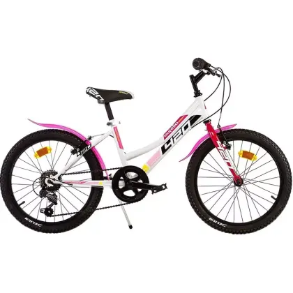 Bicicleta cu pedale, Dino Bikes, Mountain Bike, Cu 6 viteze, 20 inch, Pana la 130 cm, Multicolor
