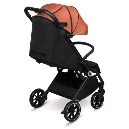 Carucior sport, Lionelo, Cloe, Cu accesorii, Cadru din aluminiu, Pana la 22 kg, Usor, Pliere compacta pentru avion, cu o singura mana, Ideal pentru toate tipurile de suprafete, 6 luni+, Maro