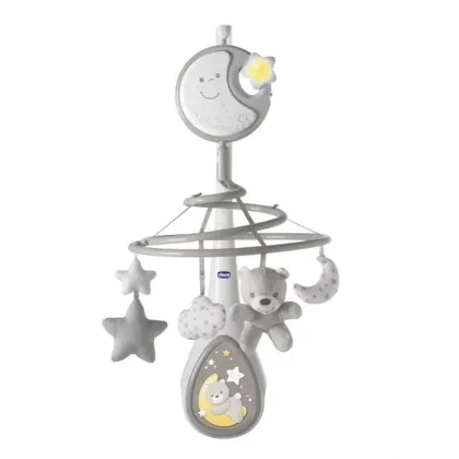 Carusel muzical, Chicco, Next2Dreams, 3 in 1, Mobil, Cu lumini, 0 luni+, Gri