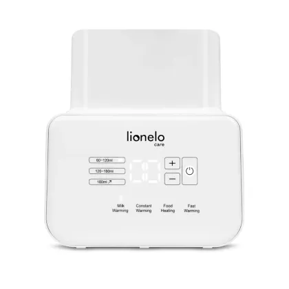 Incalzitor biberoane, Lionelo, ThermUp Double, 2 biberoane, 3 - 5 min, Temperatura constanta pana la 24 h, Sterilizare, Dezghetare, Fara BPA, Alb