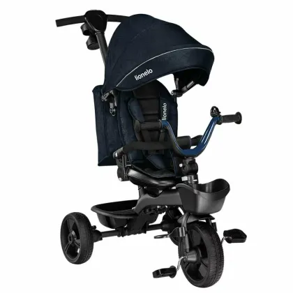 Tricicleta copii, Lionelo, Kori, Ultrapliabila, Multifunctionala, Cu suport de picioare, Control al directiei, Scaun reversibil, Rotire 360 grade, Conform cu standardul european de securitate EN71, Bl