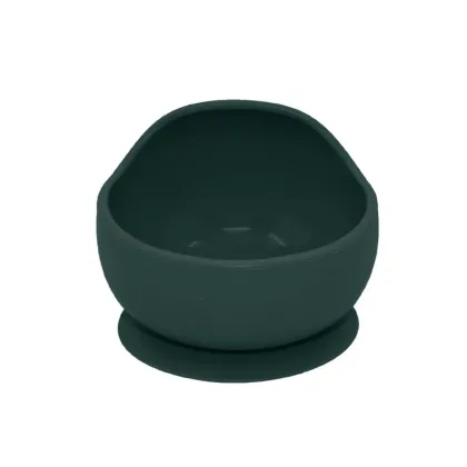 Bol, Petite&Mars, Take&Match, Din silicon, Cu ventuza, Fara BPA, 6 luni+, 350 ml, Verde Inchis